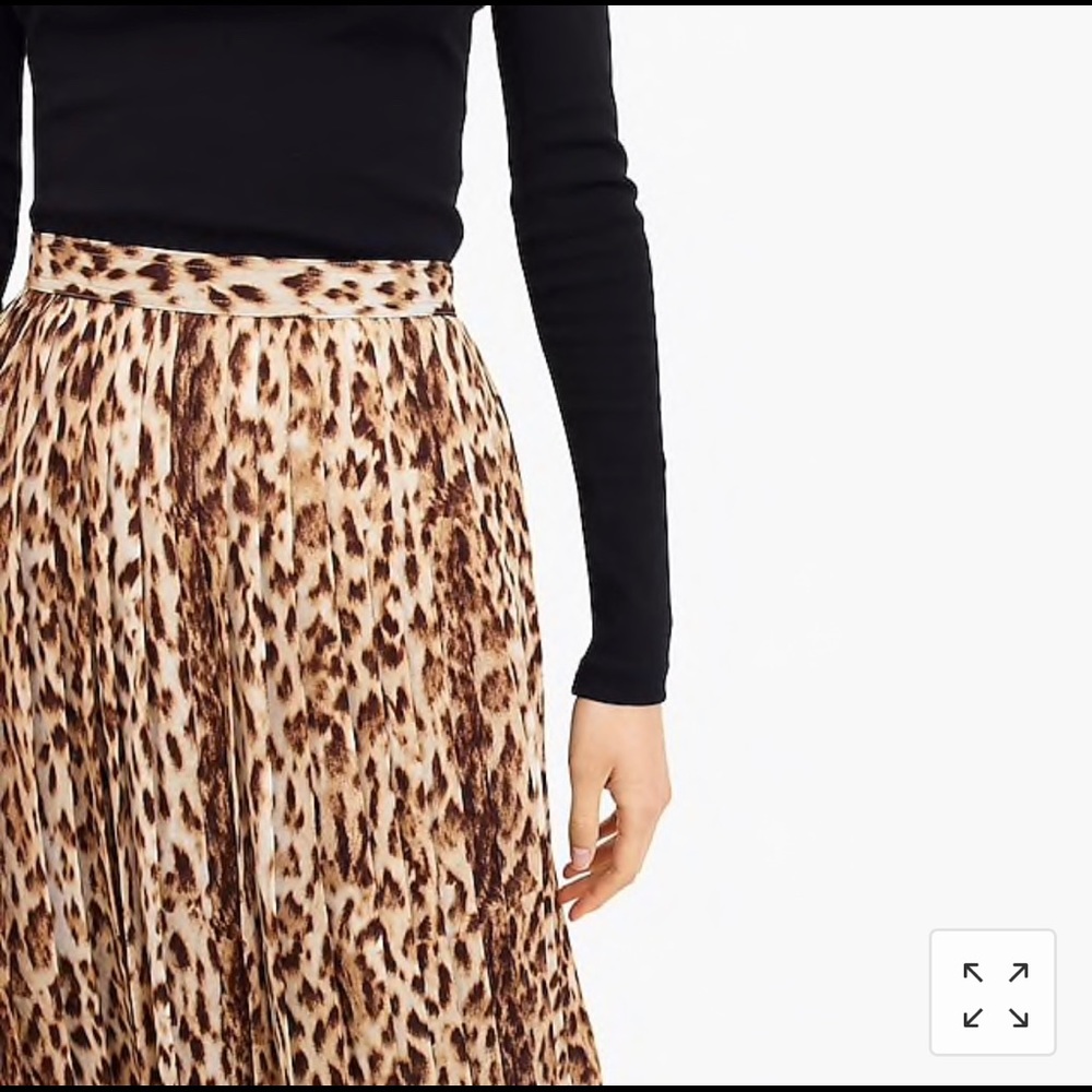 J Crew leopard print skirt